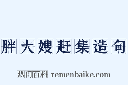 胖大嫂赶集造句是什么意思的图片